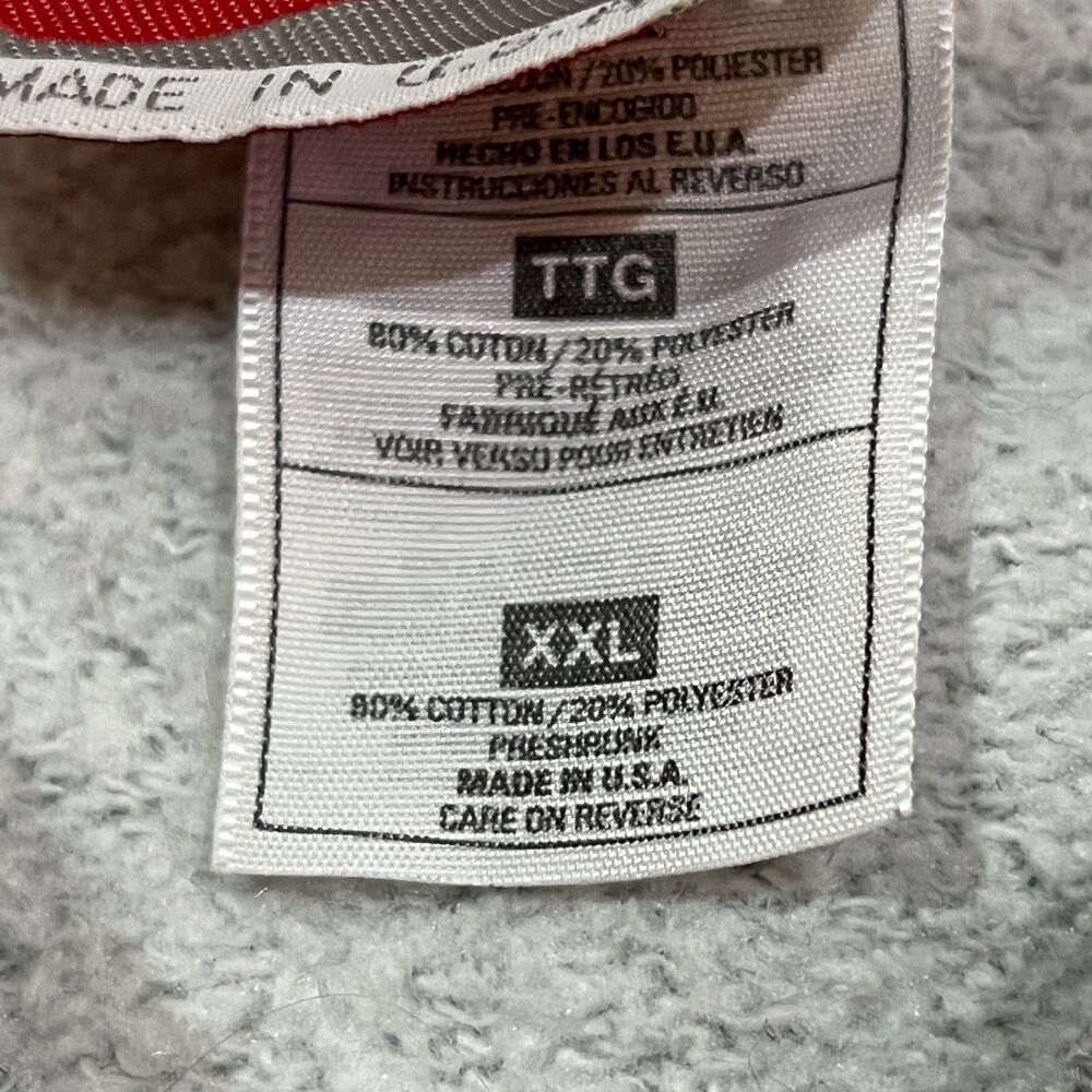 Vintage 80’s Nike Big Center Swoosh Grey Crewneck Sweatshirt Made in USA XXL 2XL - Picture 5 of 7